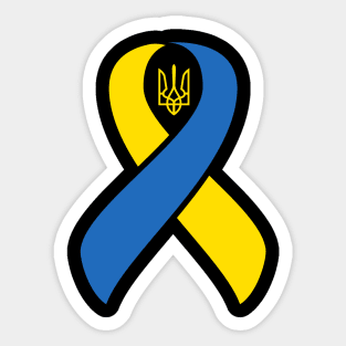 Ukraine Ribbon Ukrainian Pride Love and Unity Design Sticker